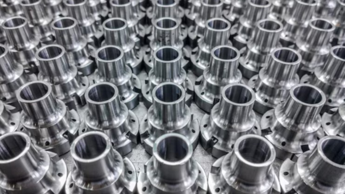 Many identical CNC-machined parts