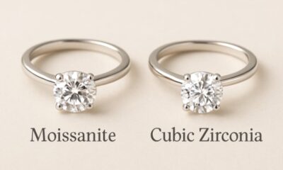 Moissanite and Cubic Zirconia Rings