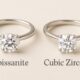 Moissanite and Cubic Zirconia Rings