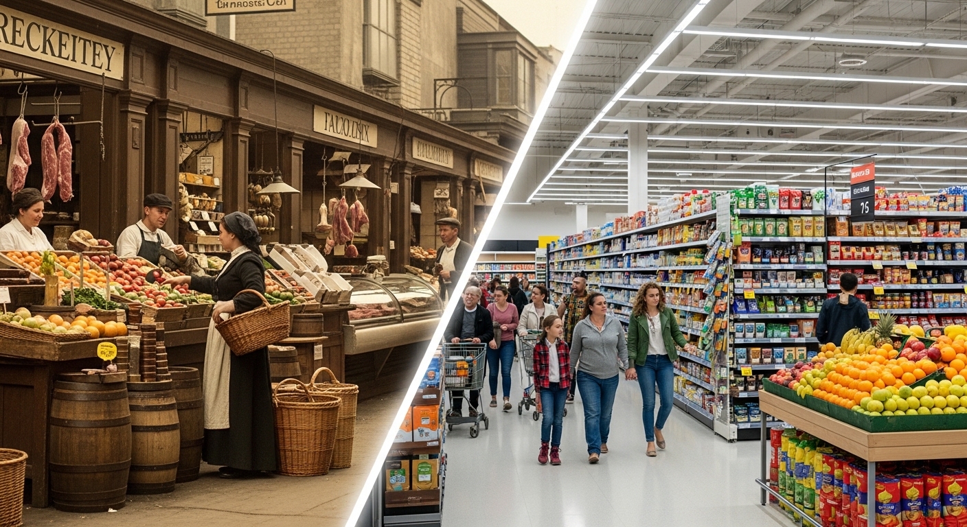Supermarkets: From Local Markets to Global Giants