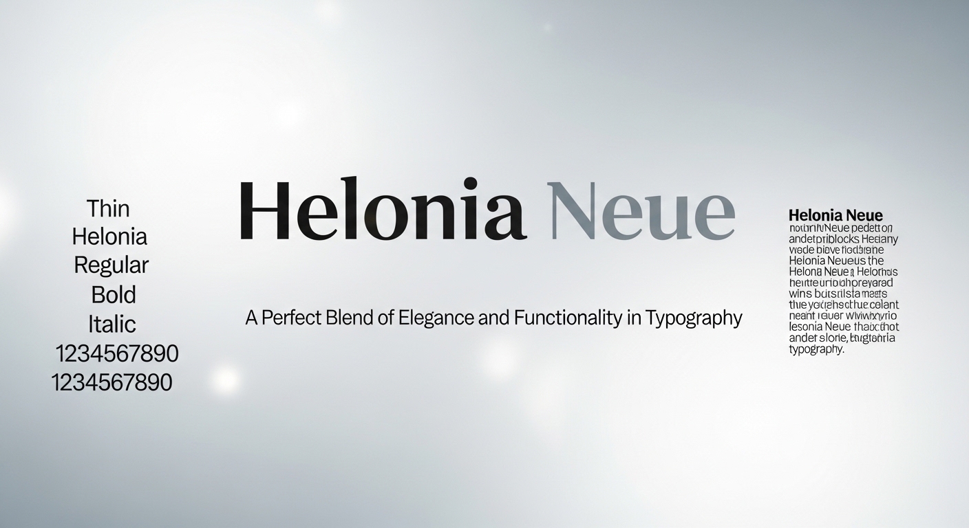 Helonia Neue: A Perfect Blend of Elegance and Functionality in Typography
