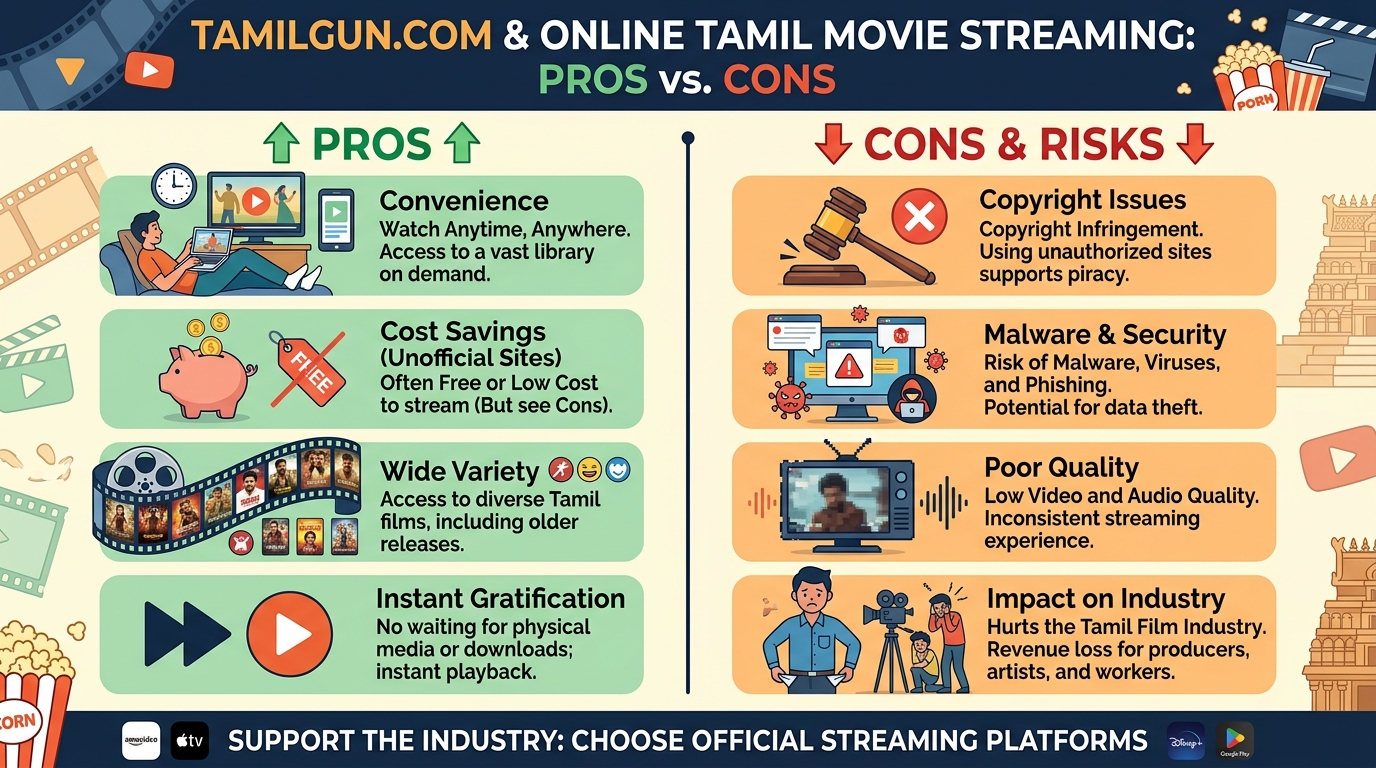 Tamilgun.com: The Pros and Cons of Streaming Tamil Movies Online