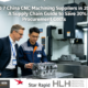 A hyper-realistic photo of a global procurement manager and a Chinese factory engineer collaboratively inspecting a precision aluminum part fresh from a 5-axis CNC machine in a modern workshop with IATF 16949 and AS9100D certification signage, overlaid with the article title.