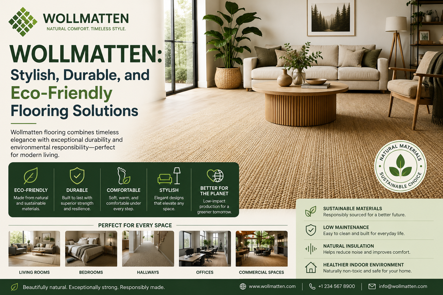 Wollmatten: Stylish, Durable, and Eco-Friendly Flooring Solutions