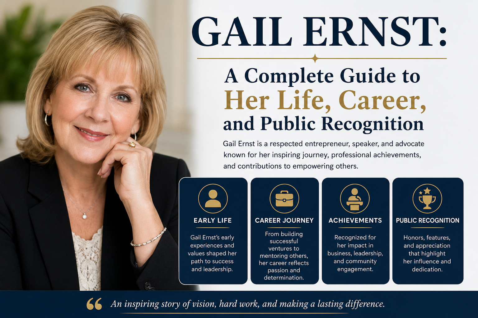 Gail Ernst: A Complete Guide to Her Life, Career, and Public Recognition
